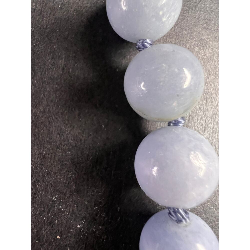 NEW Angelite beaded 18-20 inch necklace with vermeil yellow gold clasp - Picture 11 of 12